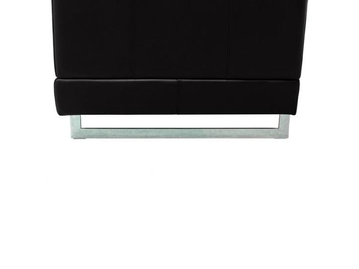 Margaret Leather Chair - Black - Abbyson - Living Room