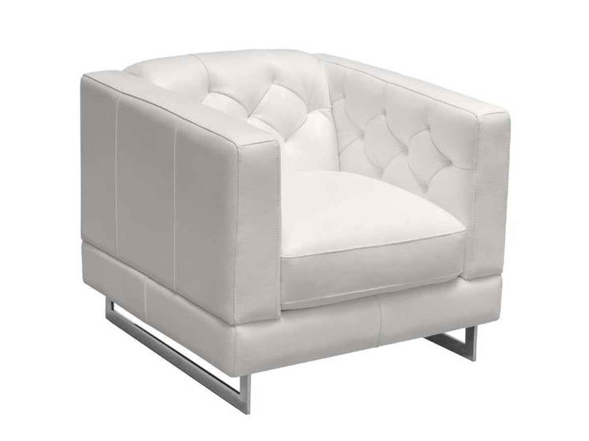 Margaret Leather Chair - Black - Abbyson - Living Room