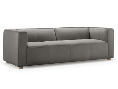 Matteo Nubuck Leather Sofa - Gray - Abbyson - Living Room