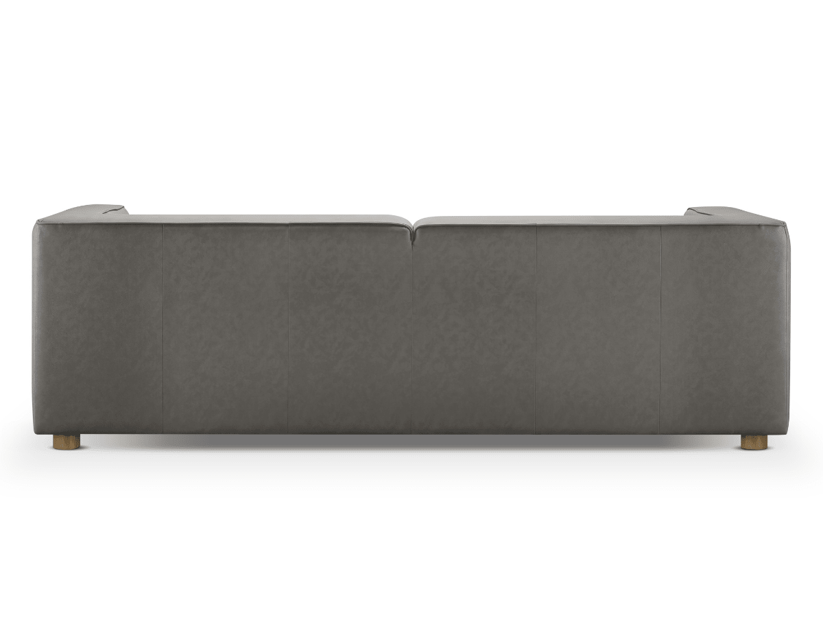 Matteo Nubuck Leather Sofa - Gray - Abbyson - Living Room