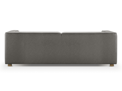 Matteo Nubuck Leather Sofa - Gray - Abbyson - Living Room