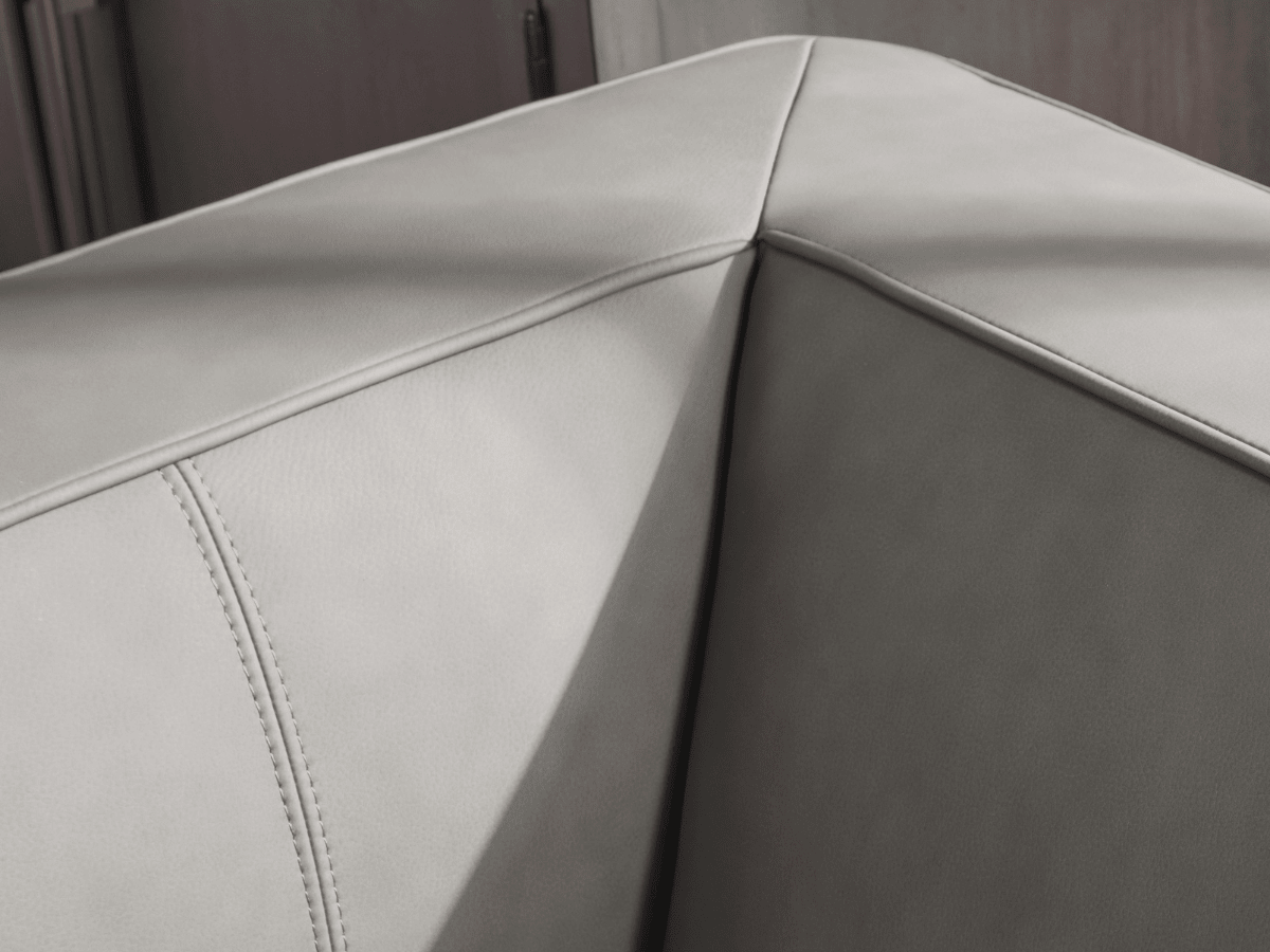 Matteo Nubuck Leather Sofa - Gray - Abbyson - Living Room
