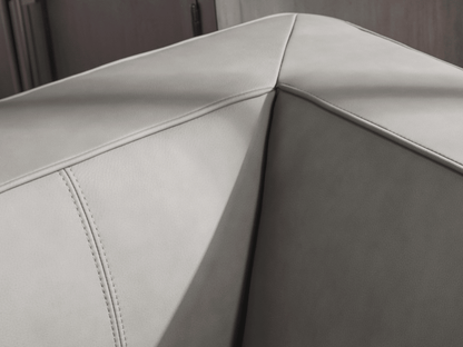 Matteo Nubuck Leather Sofa - Gray - Abbyson - Living Room
