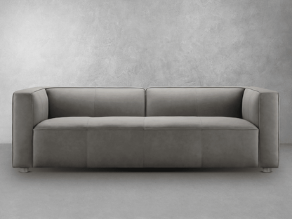 Matteo Nubuck Leather Sofa - Gray - Abbyson - Living Room