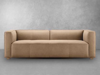 Matteo Nubuck Leather Sofa - Saddle - Abbyson - Living Room