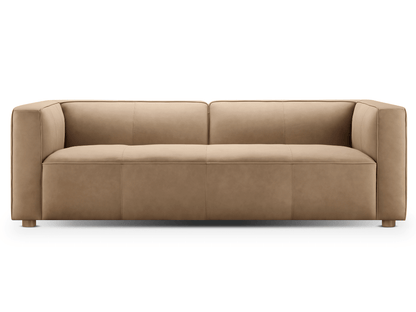Matteo Nubuck Leather Sofa - Saddle - Abbyson - Living Room