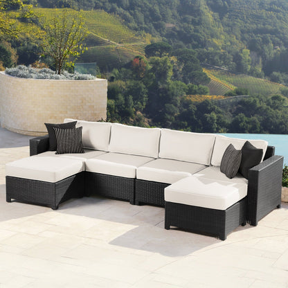 Monaco 6-pc Modular Sectional - White - Abbyson - Outdoor