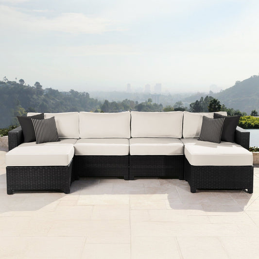 Monaco 6-pc Modular Sectional - White - Abbyson - Outdoor