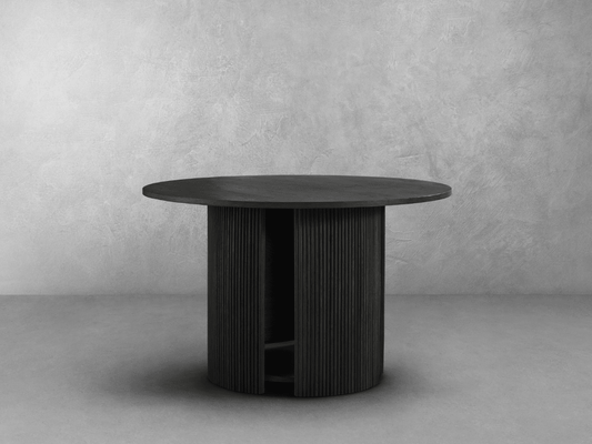 Parker 48" Round Dining Table - Black - Abbyson - Dining Room
