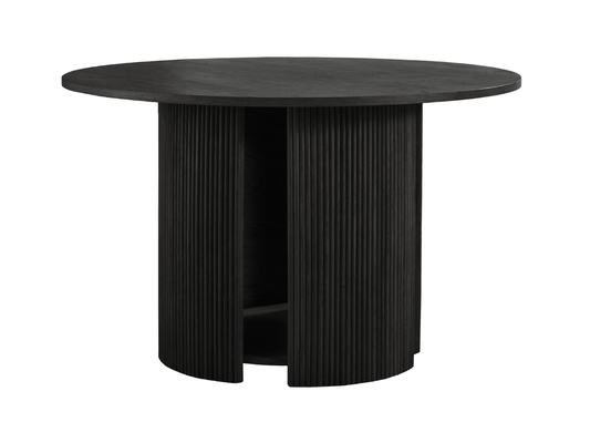 Parker 48" Round Dining Table - Black - Abbyson - Dining Room