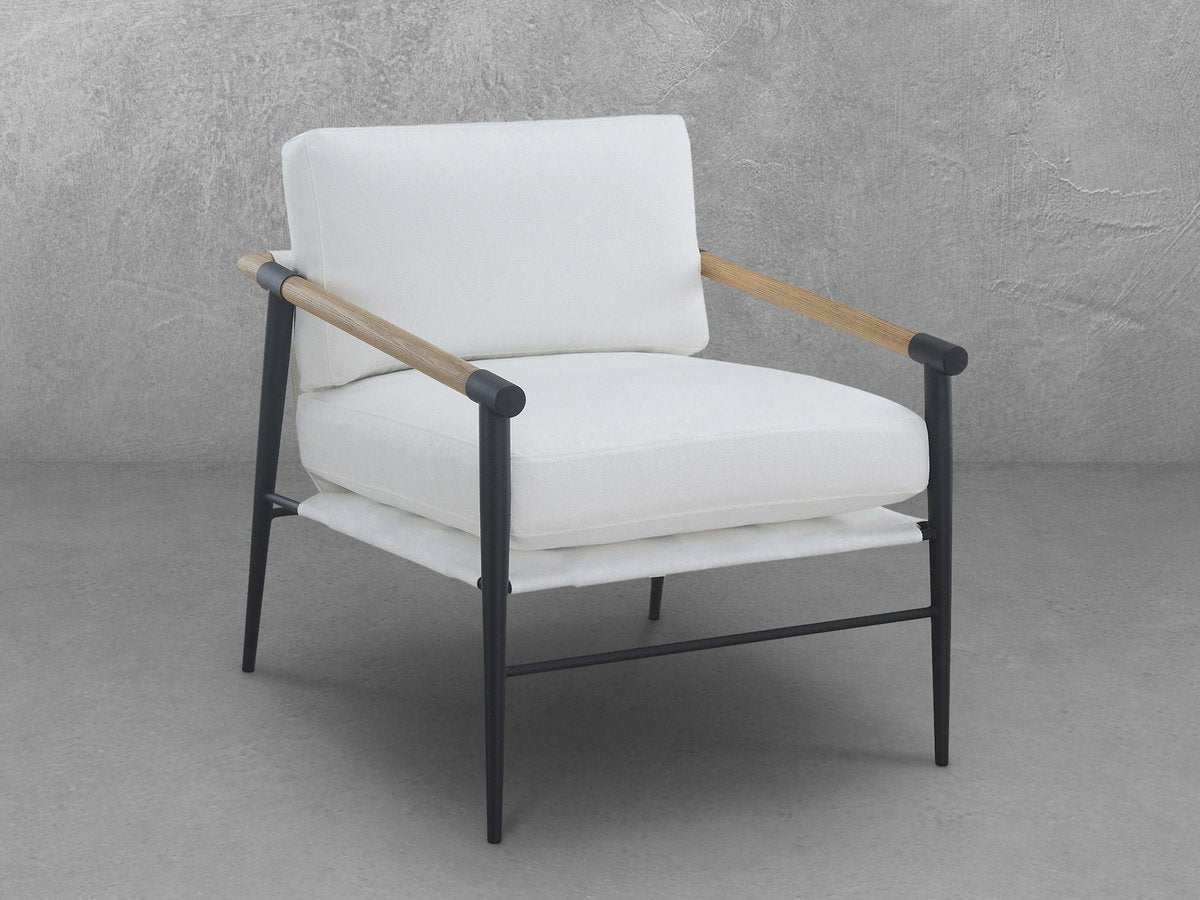 Parker Stain-Resistant Fabric Armchair - Ivory - Abbyson - Living Room