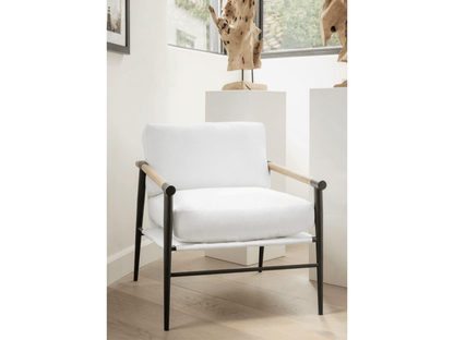 Parker Stain-Resistant Fabric Armchair - Ivory - Abbyson - Living Room