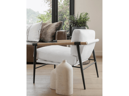 Parker Stain-Resistant Fabric Armchair - Ivory - Abbyson - Living Room