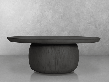 Pauline 46"W Oak Coffee Table - Black - Abbyson - Living Room