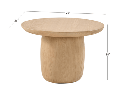 Pauline Oak End Table - Blonde - Abbyson - Living Room