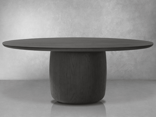 Pauline Oak Oval Dining Table 78" - Black - Abbyson - Dining Room