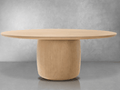 Pauline Oak Oval Dining Table 78" - Blonde
