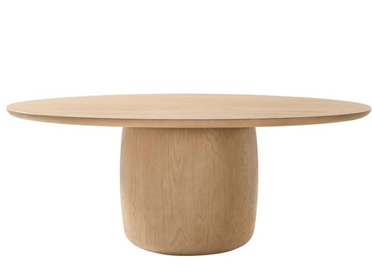 Pauline Oak Oval Dining Table 78" - Blonde - Abbyson - Dining Room