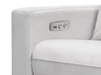 Reagan Power Swivel Glider Recliner, White Default Title