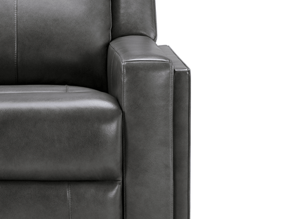 Rhodes Top-Grain Leather Manual Recliner - Gray - Abbyson - Living Room