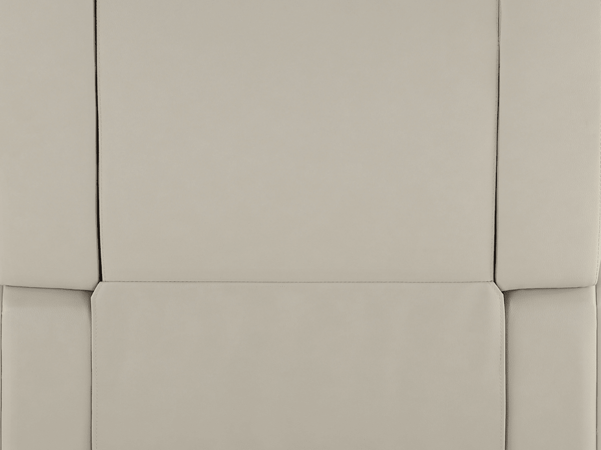 Rhodes Top-Grain Leather Manual Recliner - Ivory - Abbyson - Living Room
