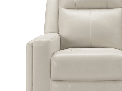 Rhodes Top-Grain Leather Manual Reclining Loveseat - Ivory - Abbyson - Living Room