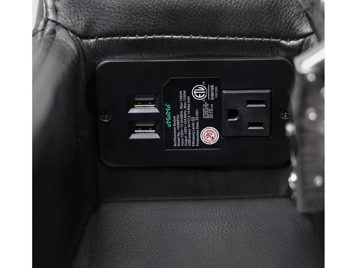 Rider Power Recliner - Black - Abbyson - Living Room