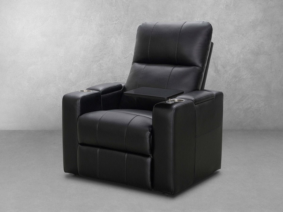 Rider Power Recliner - Black - Abbyson - Living Room