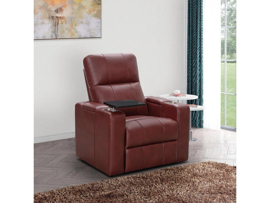 Rider Power Recliner - Red - Abbyson - Living Room