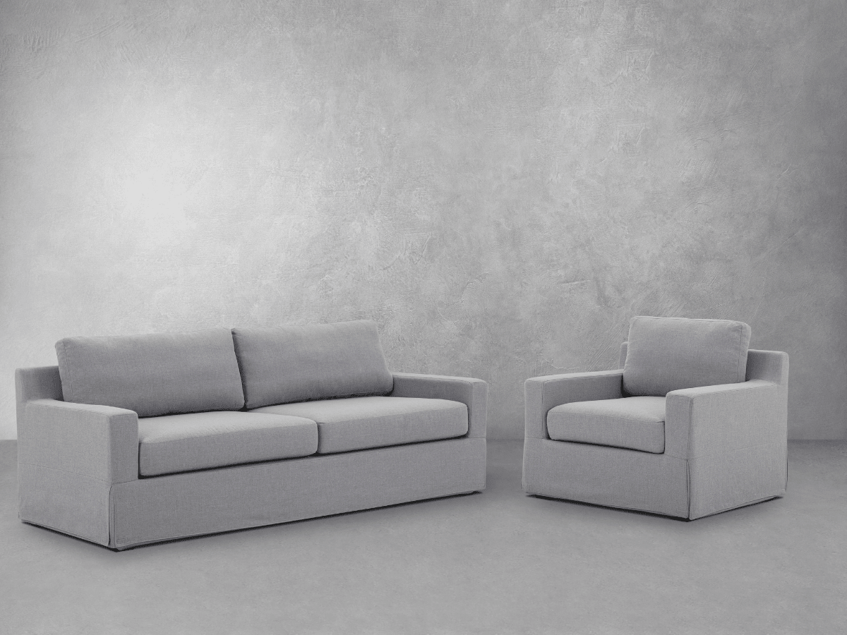Rosalina 2-pc Fabric Slipcover Sofa and Chair Set - Abbyson - Living Room