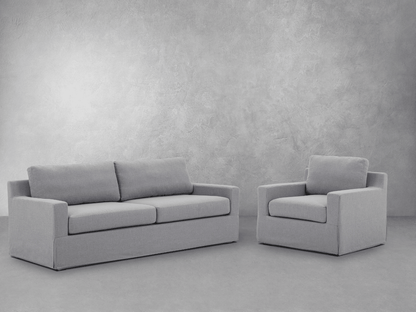 Rosalina 2-pc Fabric Slipcover Sofa and Chair Set - Abbyson - Living Room