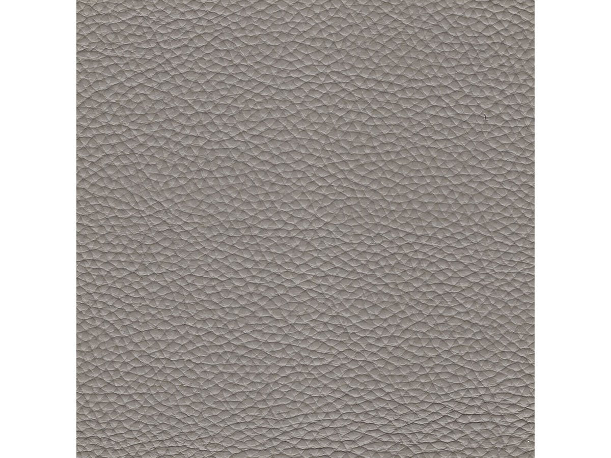 Teagan Leather Ottoman - Gray