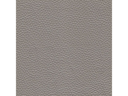 Teagan Leather Ottoman - Gray