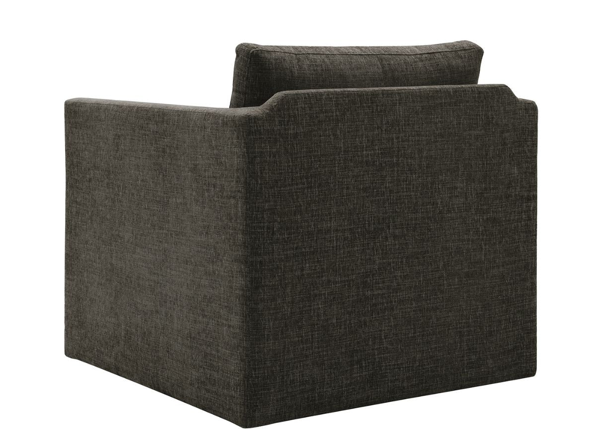 Samson Swivel Chair - Charcoal - Abbyson - Living Room