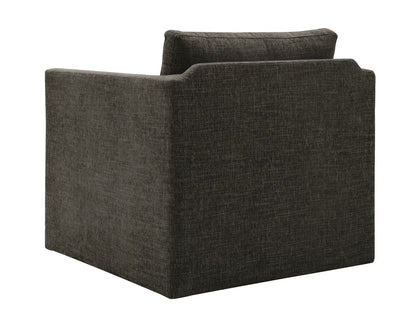 Samson Swivel Chair - Charcoal - Abbyson - Living Room