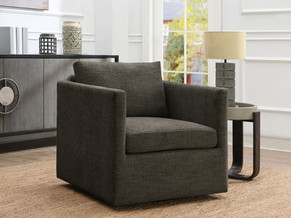 Samson Swivel Chair - Charcoal - Abbyson - Living Room