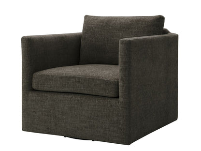Samson Swivel Chair - Charcoal - Abbyson - Living Room