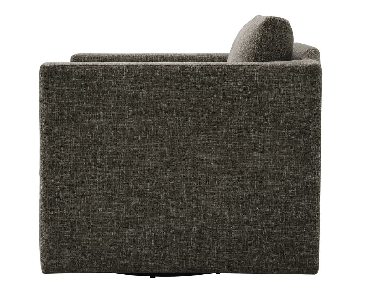 Samson Swivel Chair - Charcoal - Abbyson - Living Room