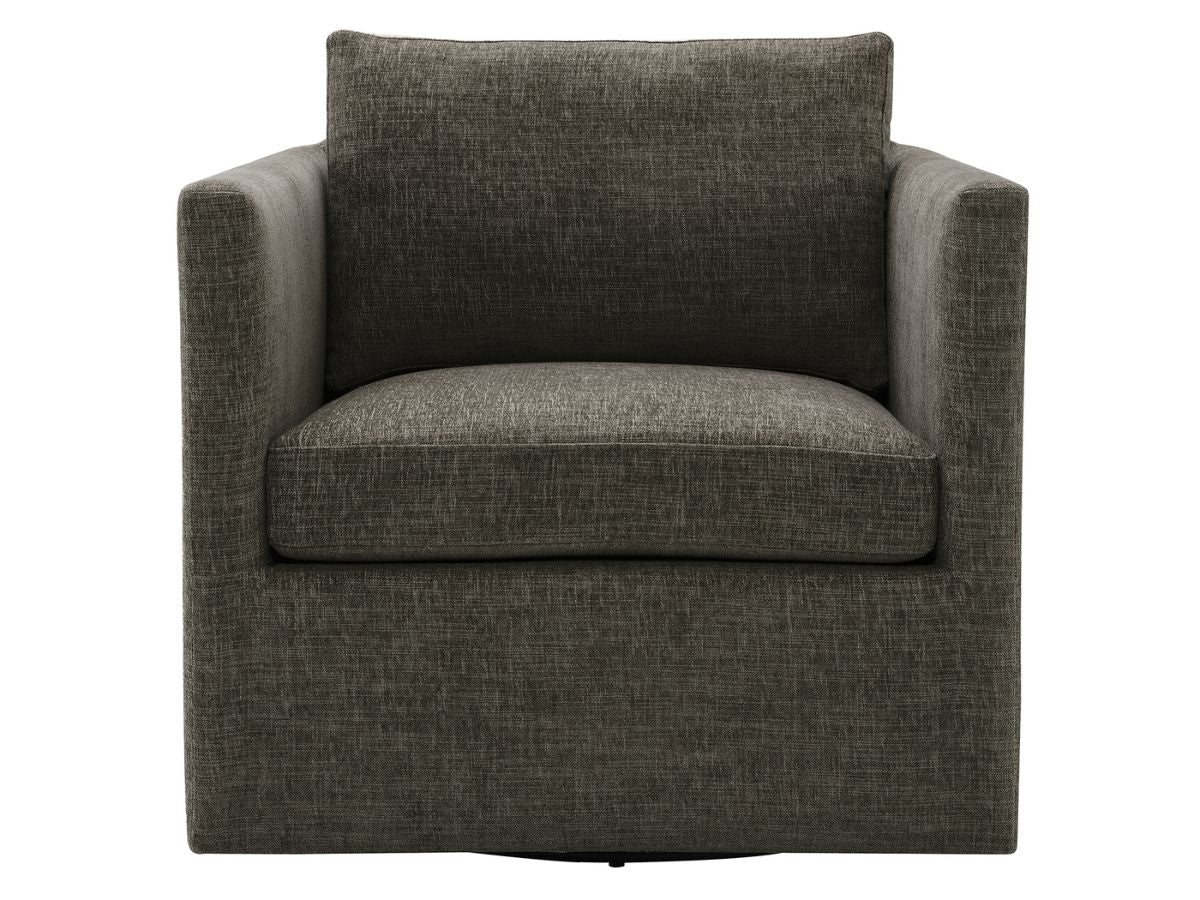 Samson Swivel Chair - Charcoal - Abbyson - Living Room