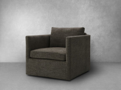 Samson Swivel Chair - Charcoal - Abbyson - Living Room