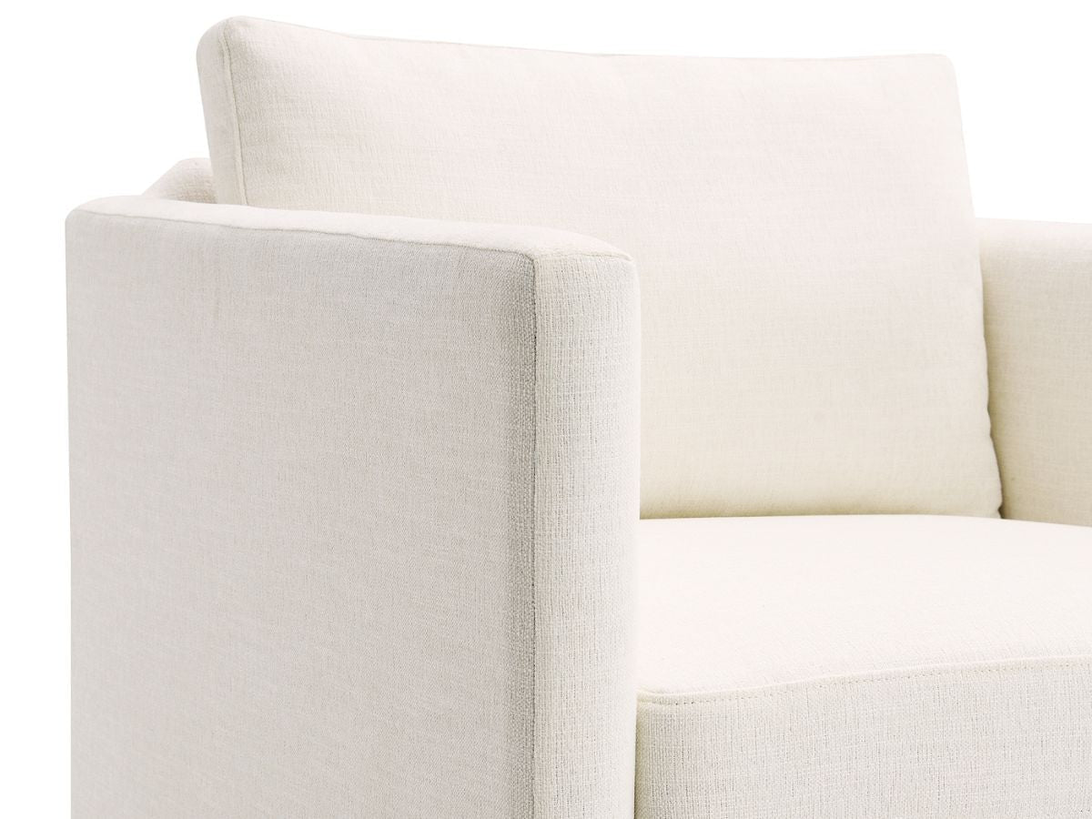 Samson Swivel Chair - Ivory - Abbyson - Living Room