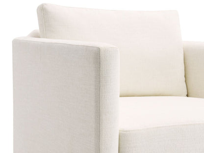 Samson Swivel Chair - Ivory - Abbyson - Living Room