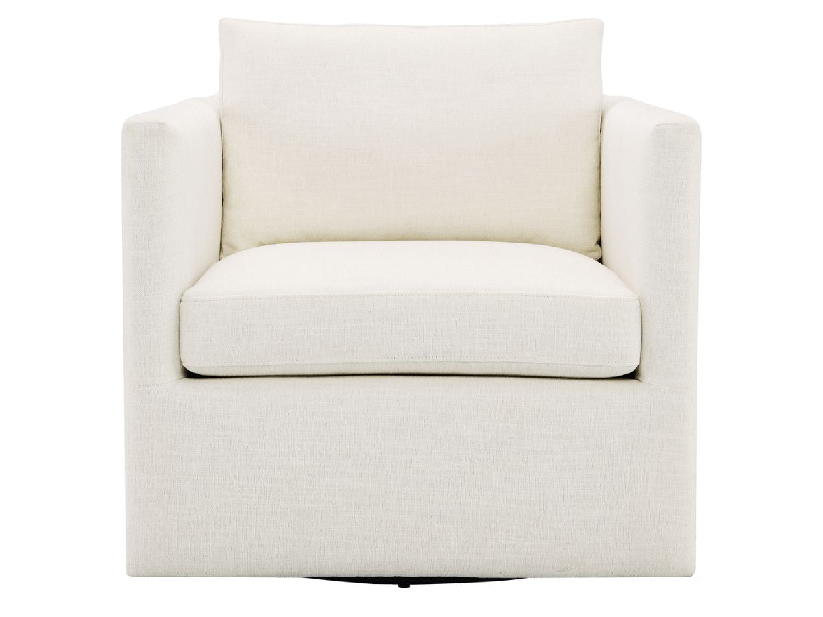 Samson Swivel Chair - Ivory - Abbyson - Living Room