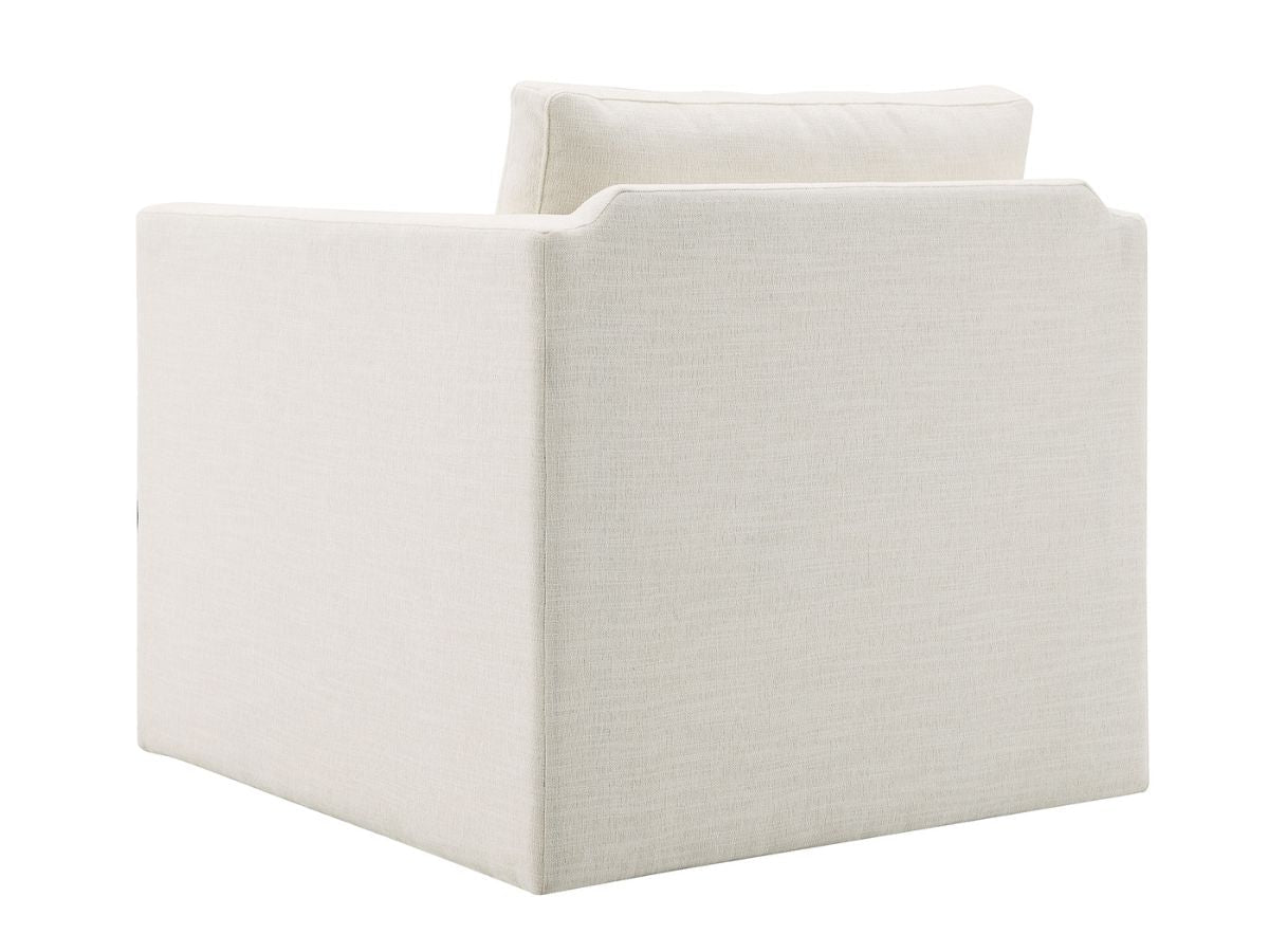 Samson Swivel Chair - Ivory - Abbyson - Living Room