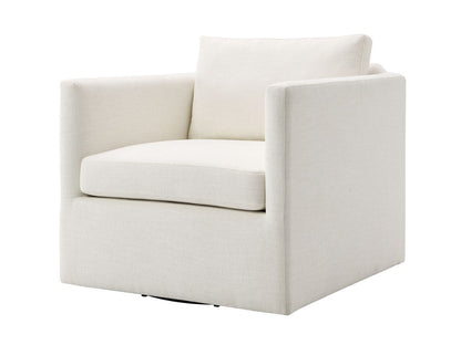 Samson Swivel Chair - Ivory - Abbyson - Living Room