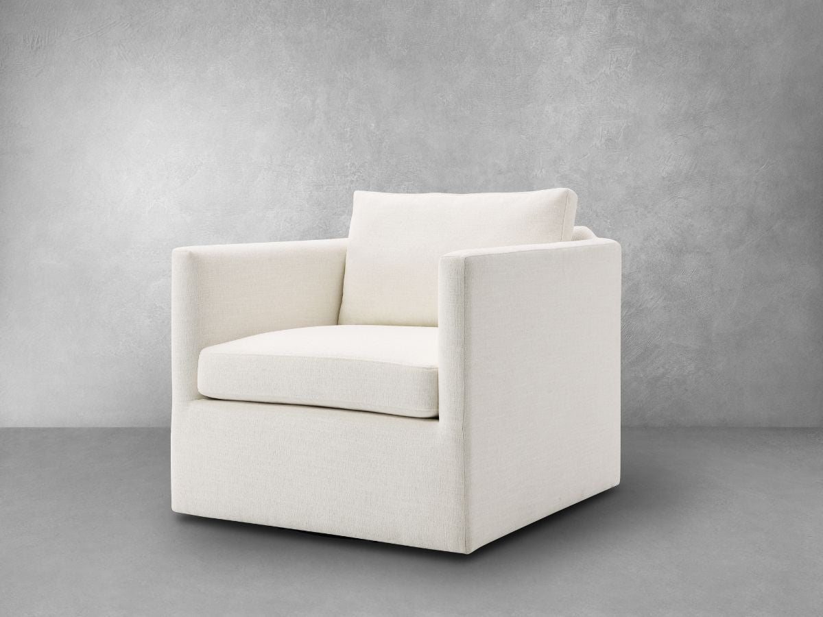 Samson Swivel Chair - Ivory - Abbyson - Living Room
