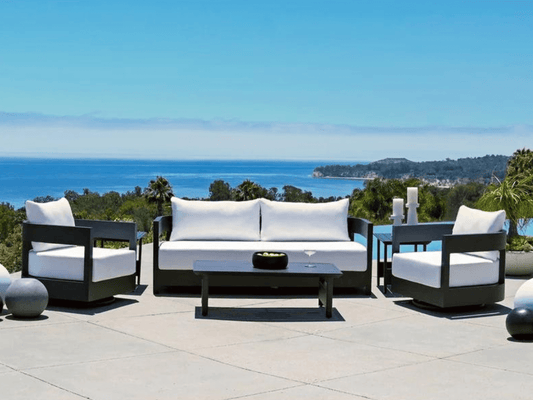 Santino® 6-pc Seating Set with Swivel Chairs - Abbyson - Outdoor