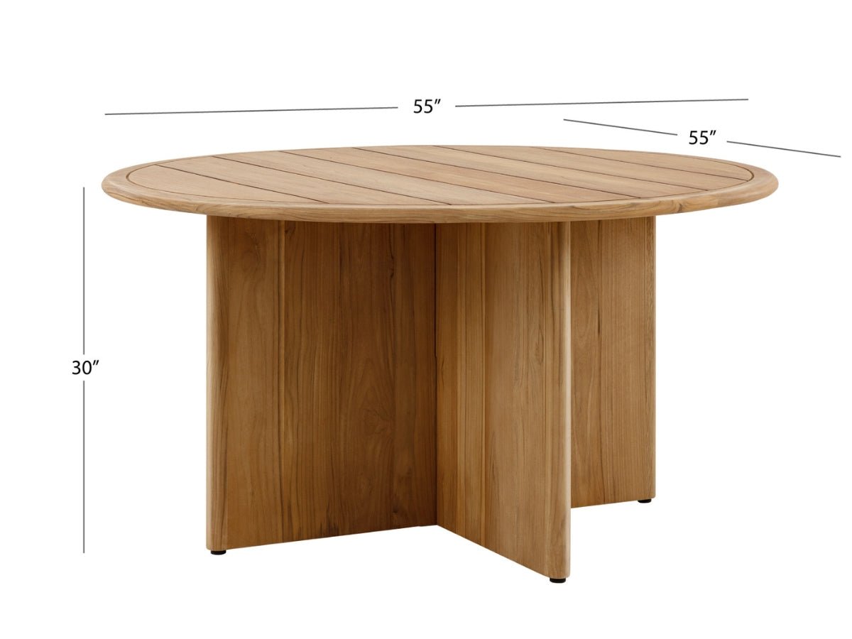 Santino® Outdoor 55" Round Dining Table - Abbyson - Outdoor