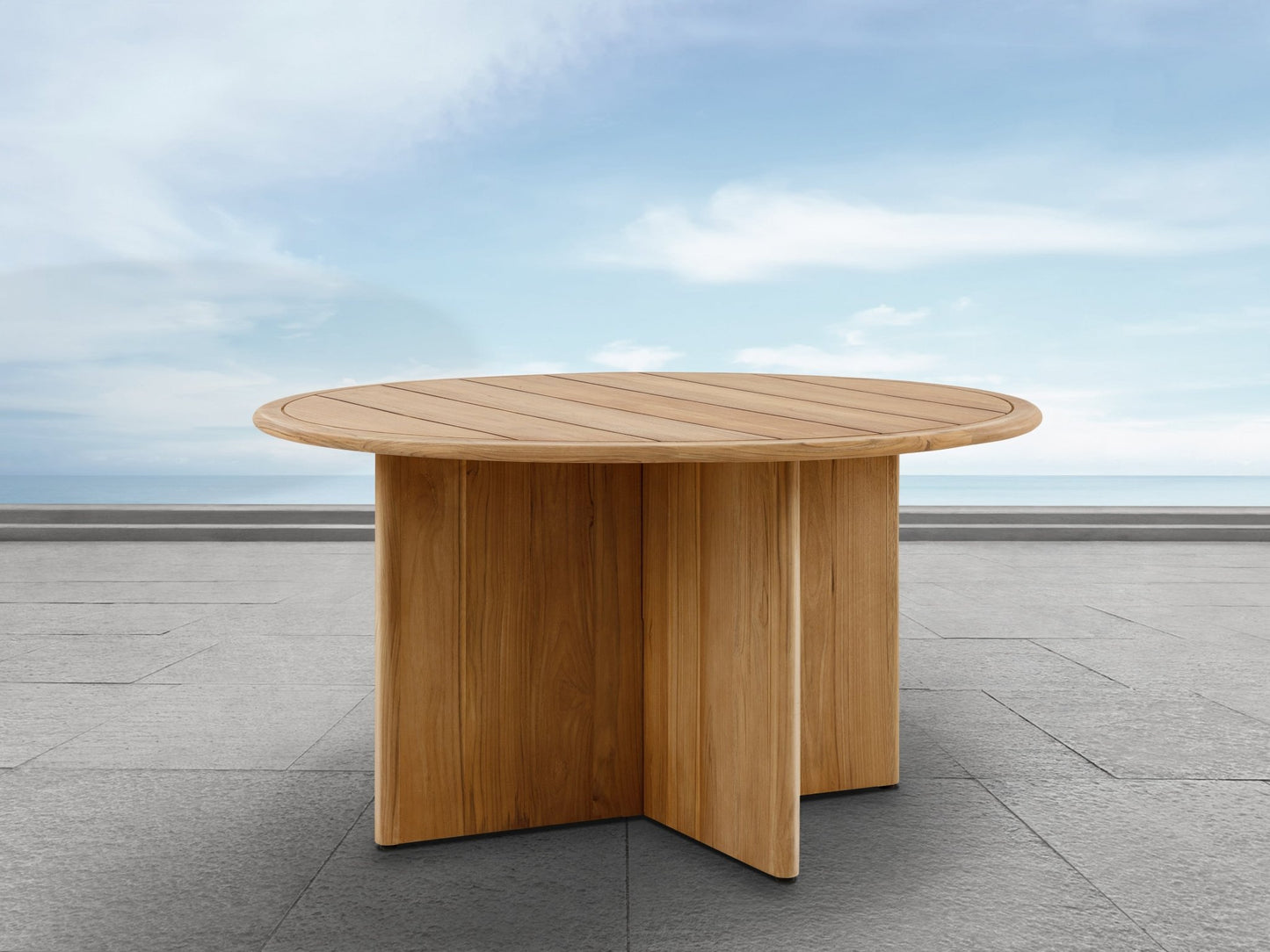 Santino® Outdoor 55" Round Dining Table - Abbyson - Outdoor