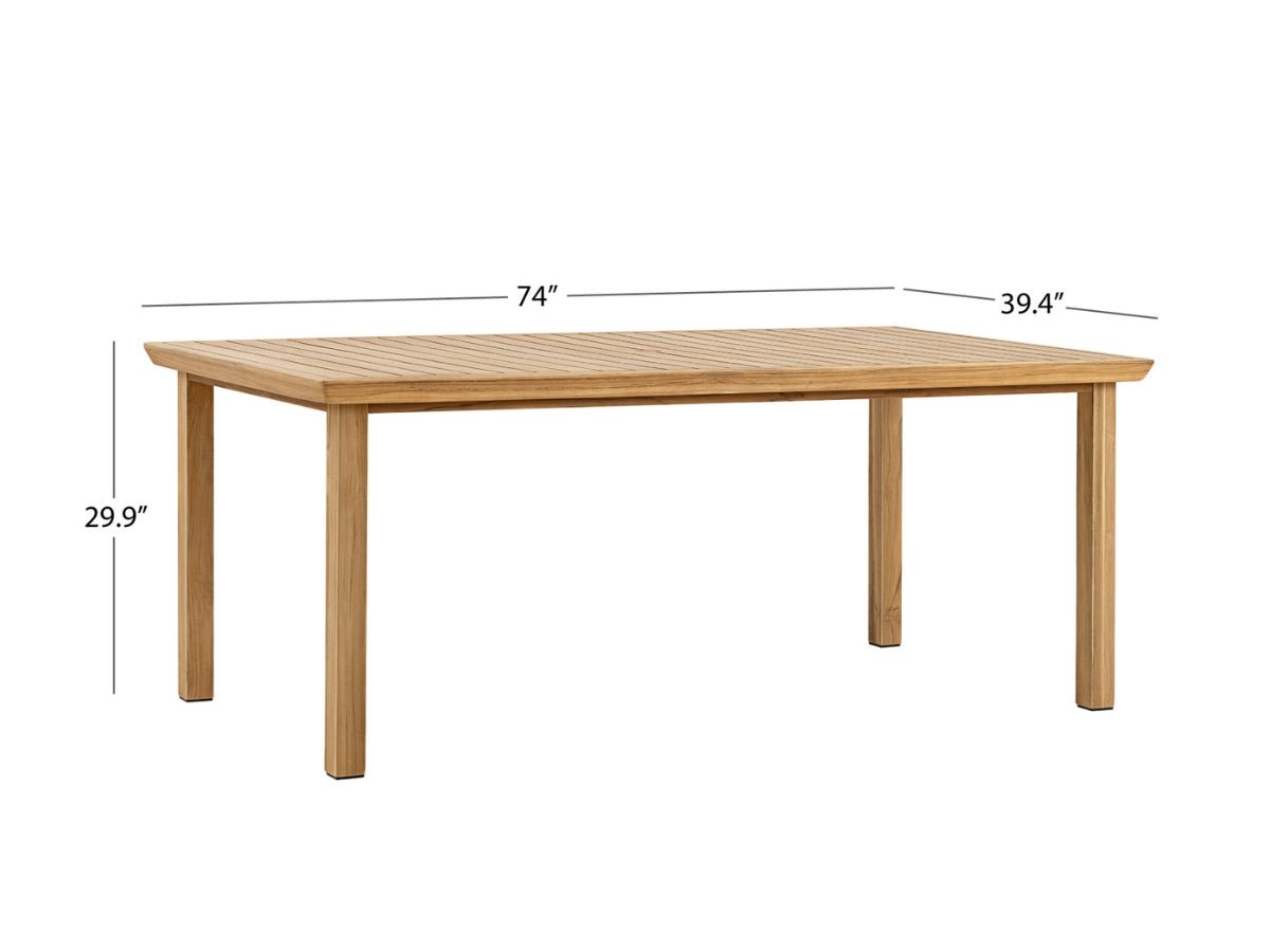 Santino® Outdoor 74" Rectangle Dining Table - Abbyson - Outdoor